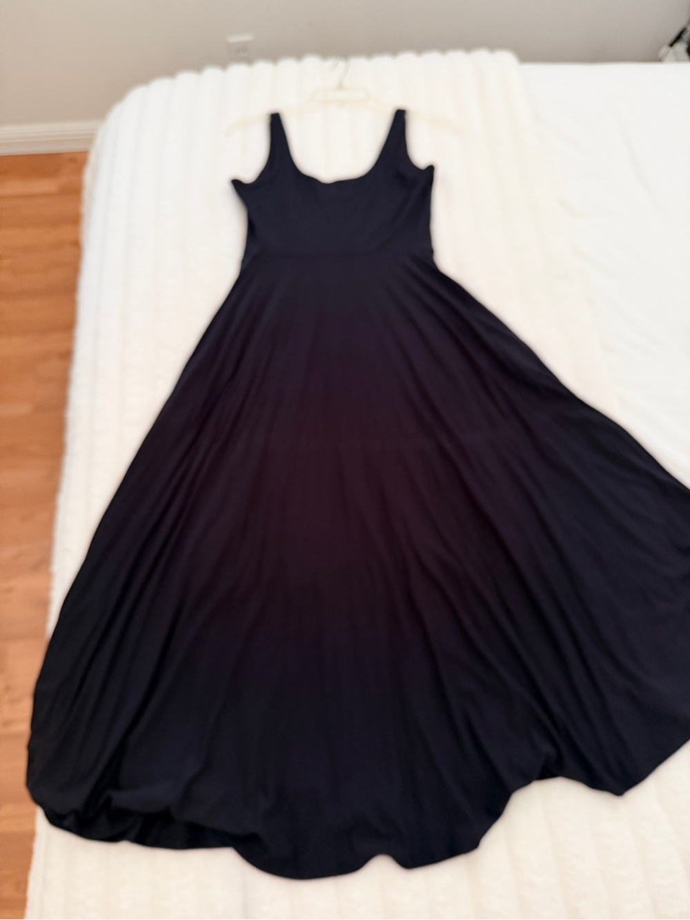 Athleta Black Sleeveless Maxi Dress with Full Flowing Skirt